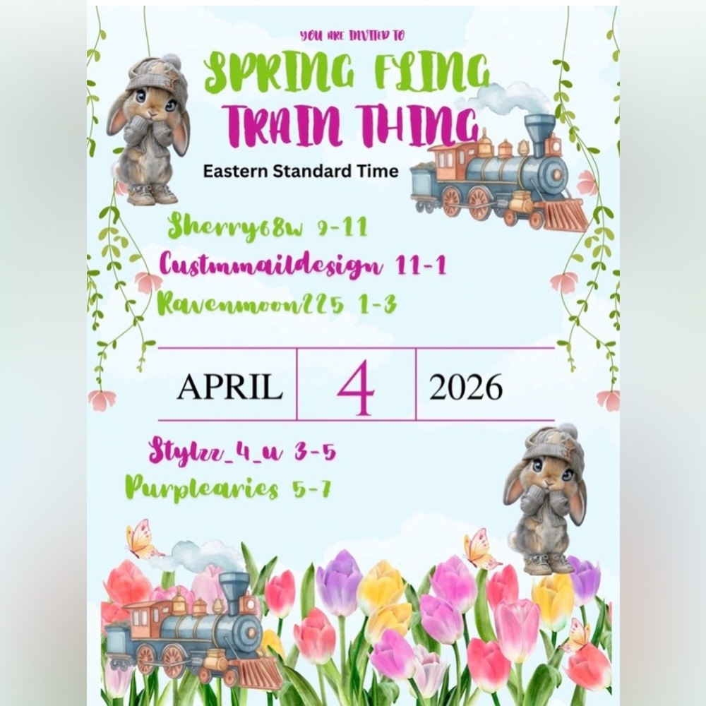 Spring Fling Train Event Flyer - 4/4/26